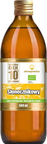 Kaltgepresstes Sonnenblumenöl BIO 500 ml - POLISH GOLD